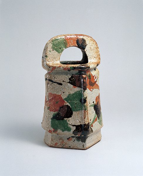 Kanjiro Kawai, Vase, stoneware three-color drip graze