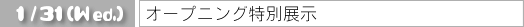 2007/1/31（水）
オープニング特別展示