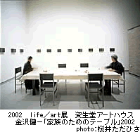 2002life/art展　資生堂ギャラリー　金沢健一｢家族のためのテーブル｣2002　photo　桜井ただひさ